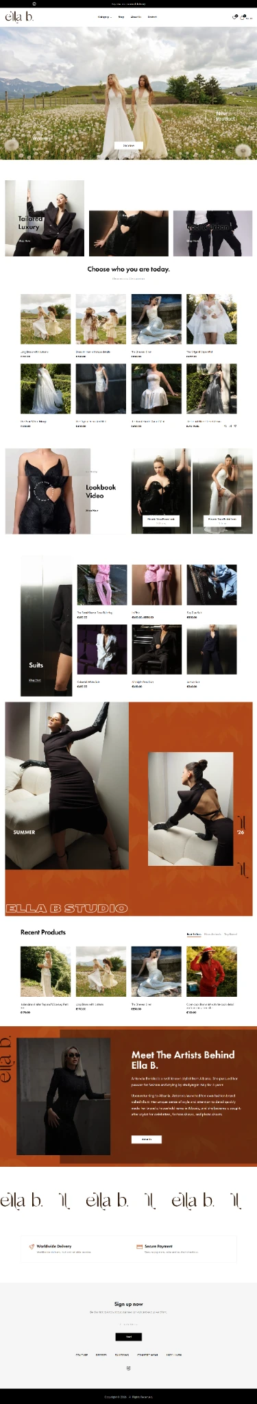 Website Ella-B Model Agency — projekt web nga Klaus Bejolli