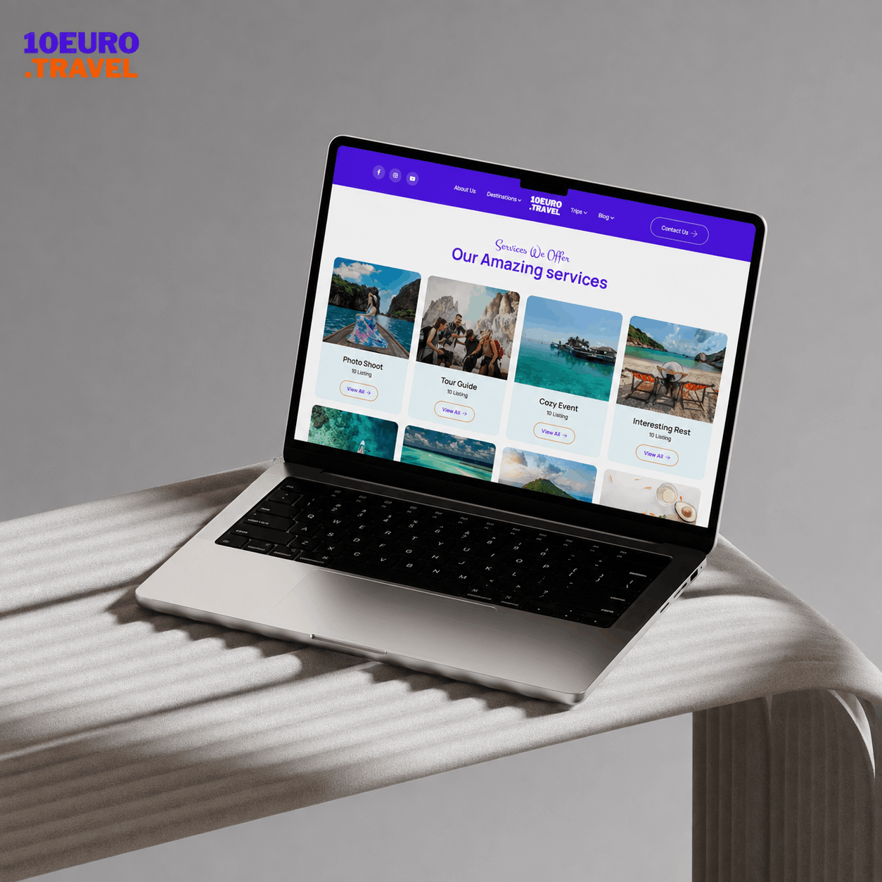 10 Euro Travel — projekt website nga Klaus Bejolli · Travel · Tourism