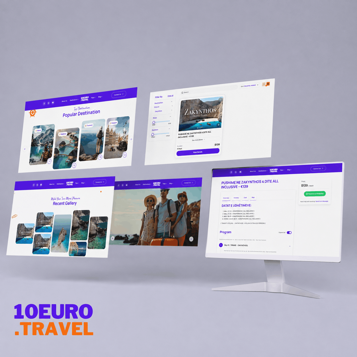 10 Euro Travel — projekt website nga Klaus Bejolli · Travel · Tourism