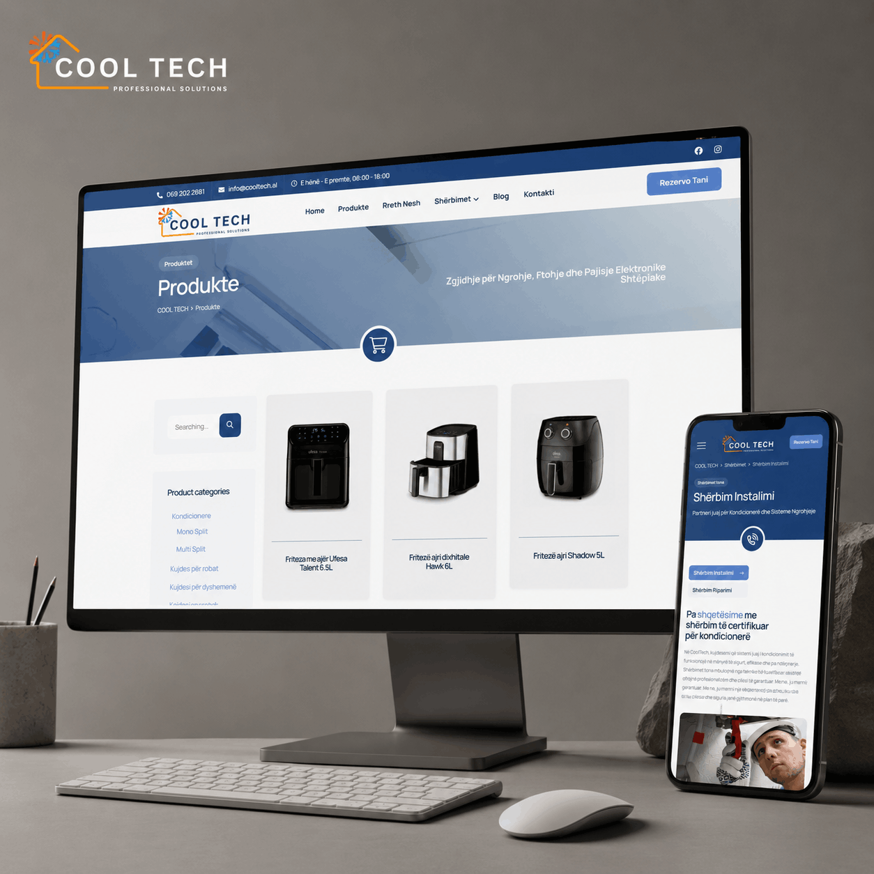 CoolTech.al — website project by Klaus Bejolli · HVAC · Technical Services