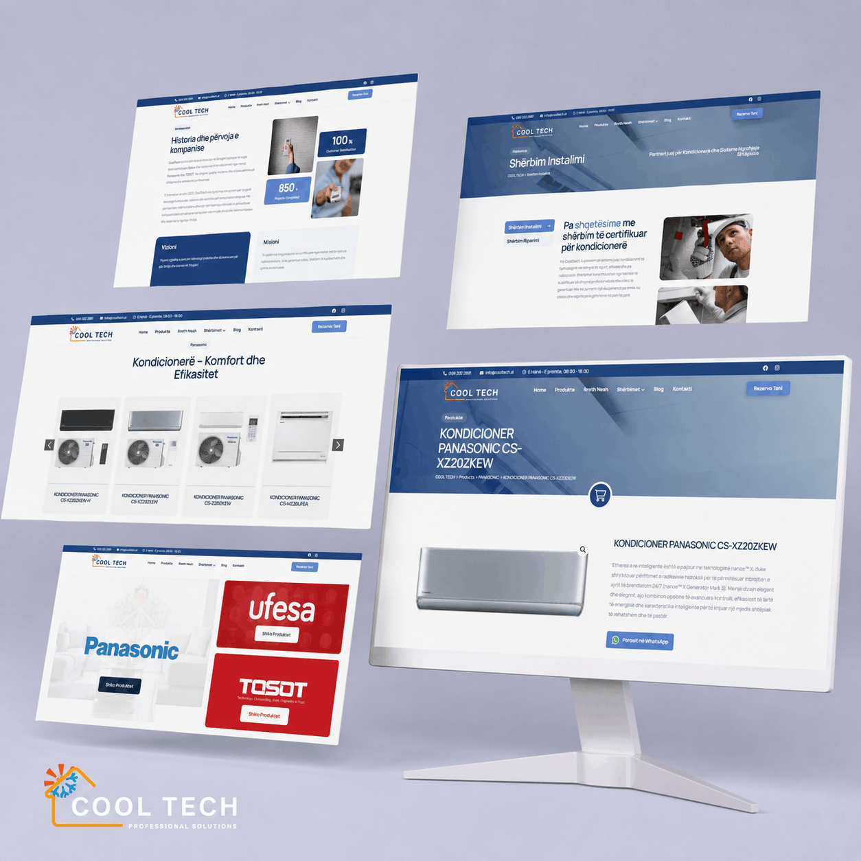 CoolTech.al — website project by Klaus Bejolli · HVAC · Technical Services