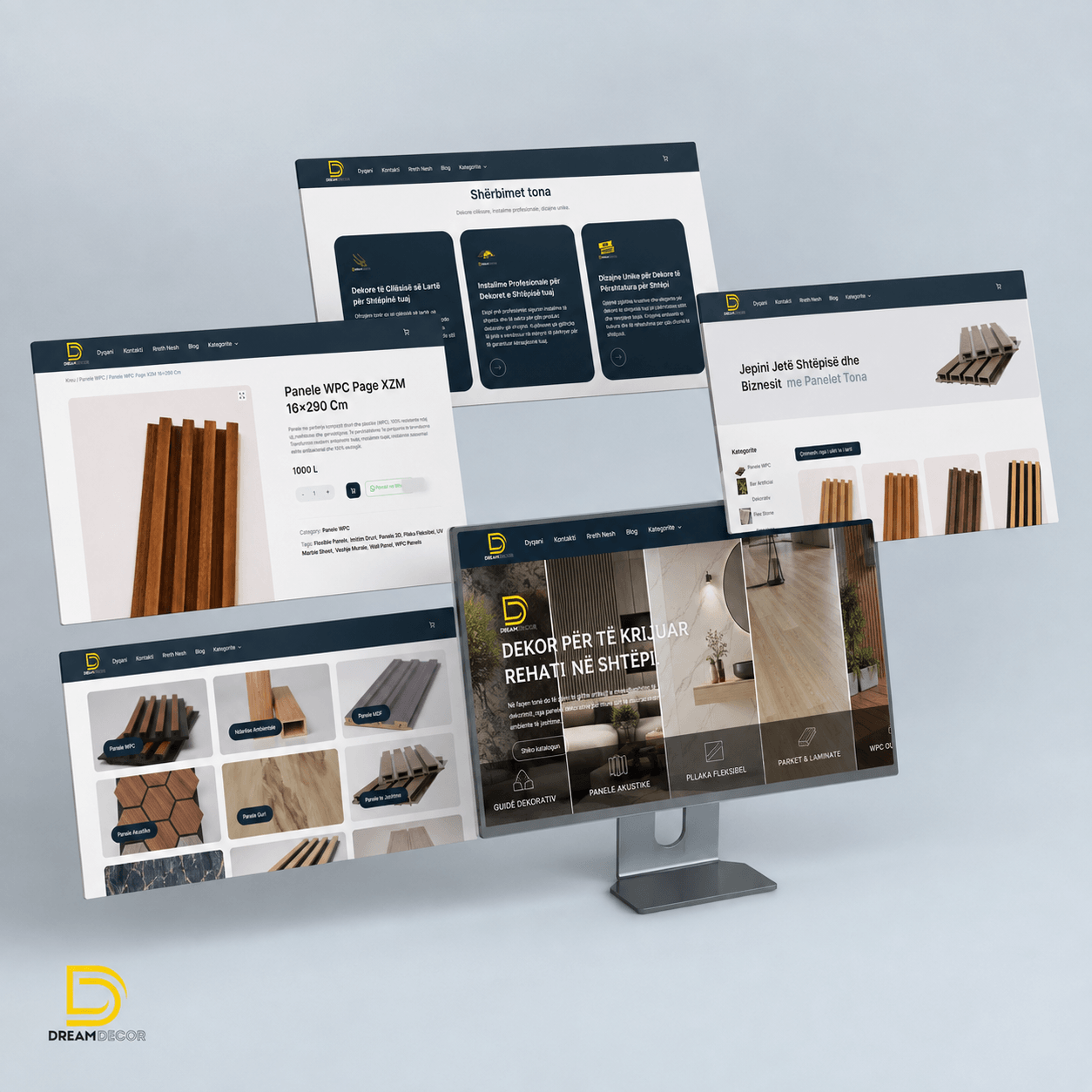 DreamDecor.al — progetto sito web di Klaus Bejolli · Interior Design · Retail