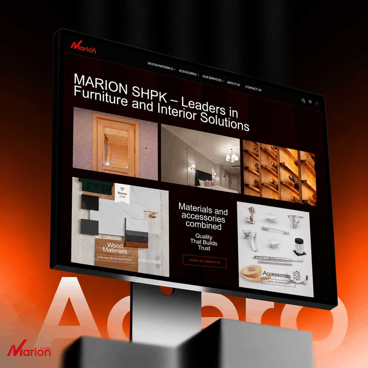 Marion SHPK — progetto sito web di Klaus Bejolli · Business · Corporate