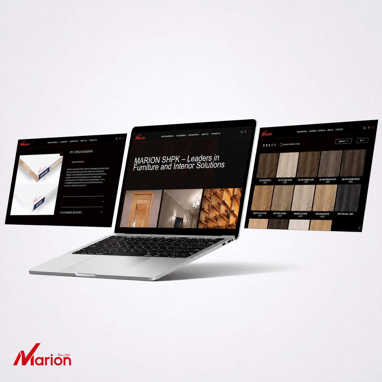 Marion SHPK — website project by Klaus Bejolli · Business · Corporate