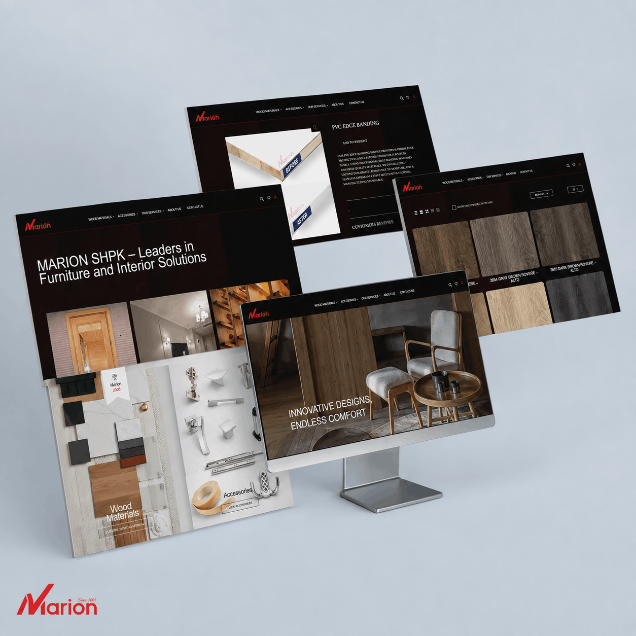 Marion SHPK — website project by Klaus Bejolli · Business · Corporate