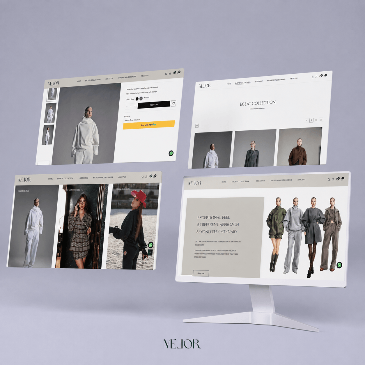 Melor Attire — progetto sito web di Klaus Bejolli · Fashion · E-commerce