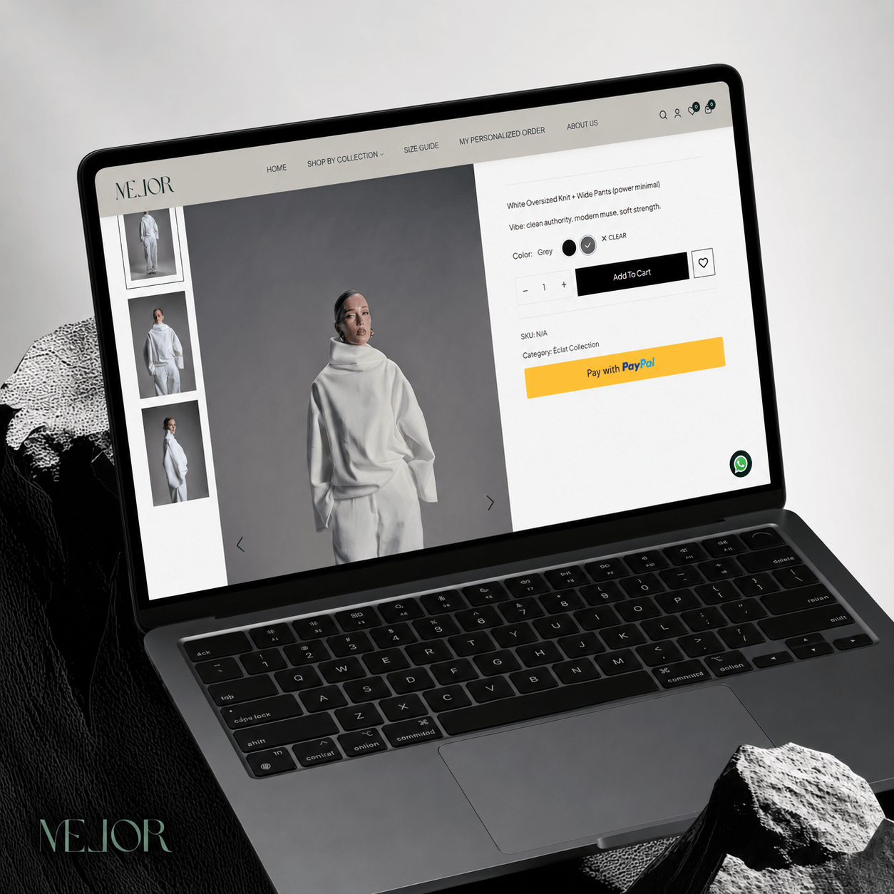 Melor Attire — progetto sito web di Klaus Bejolli · Fashion · E-commerce