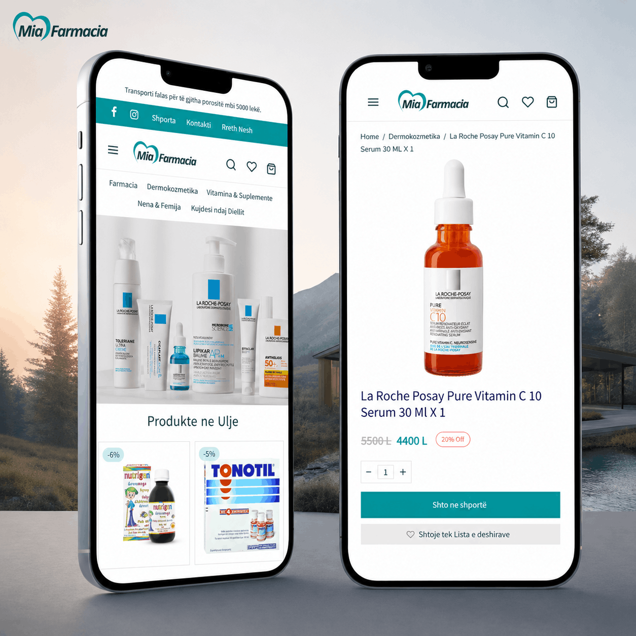 Mia Farmacia — projekt website nga Klaus Bejolli · Pharmacy · Health Retail