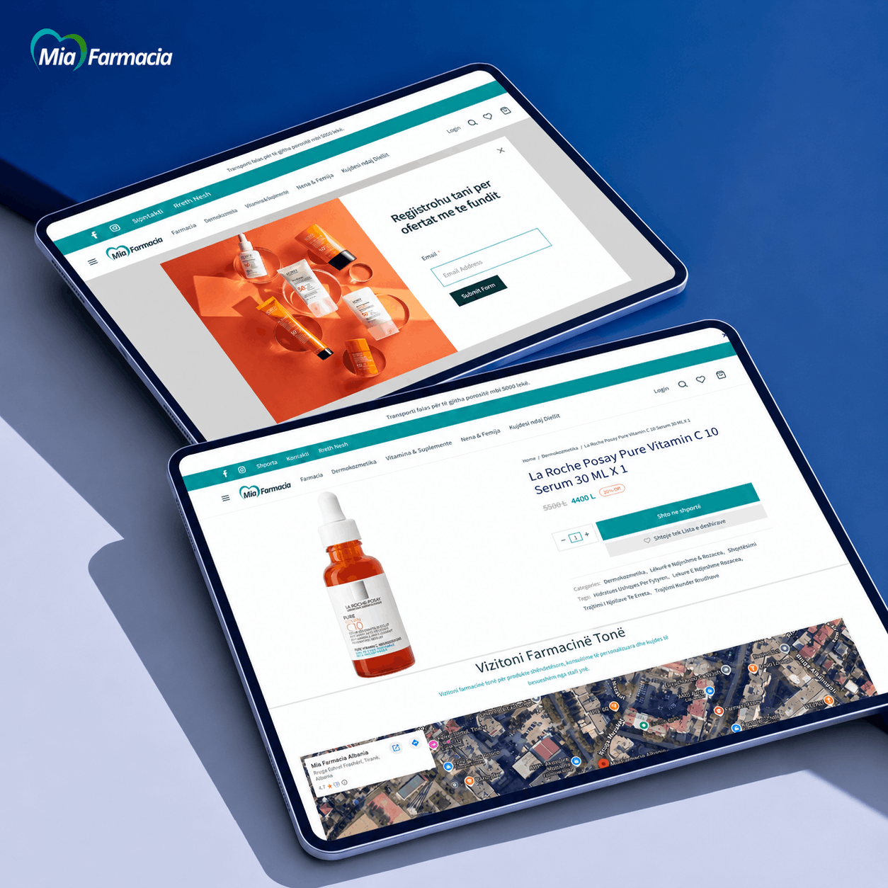 Mia Farmacia — projekt website nga Klaus Bejolli · Pharmacy · Health Retail