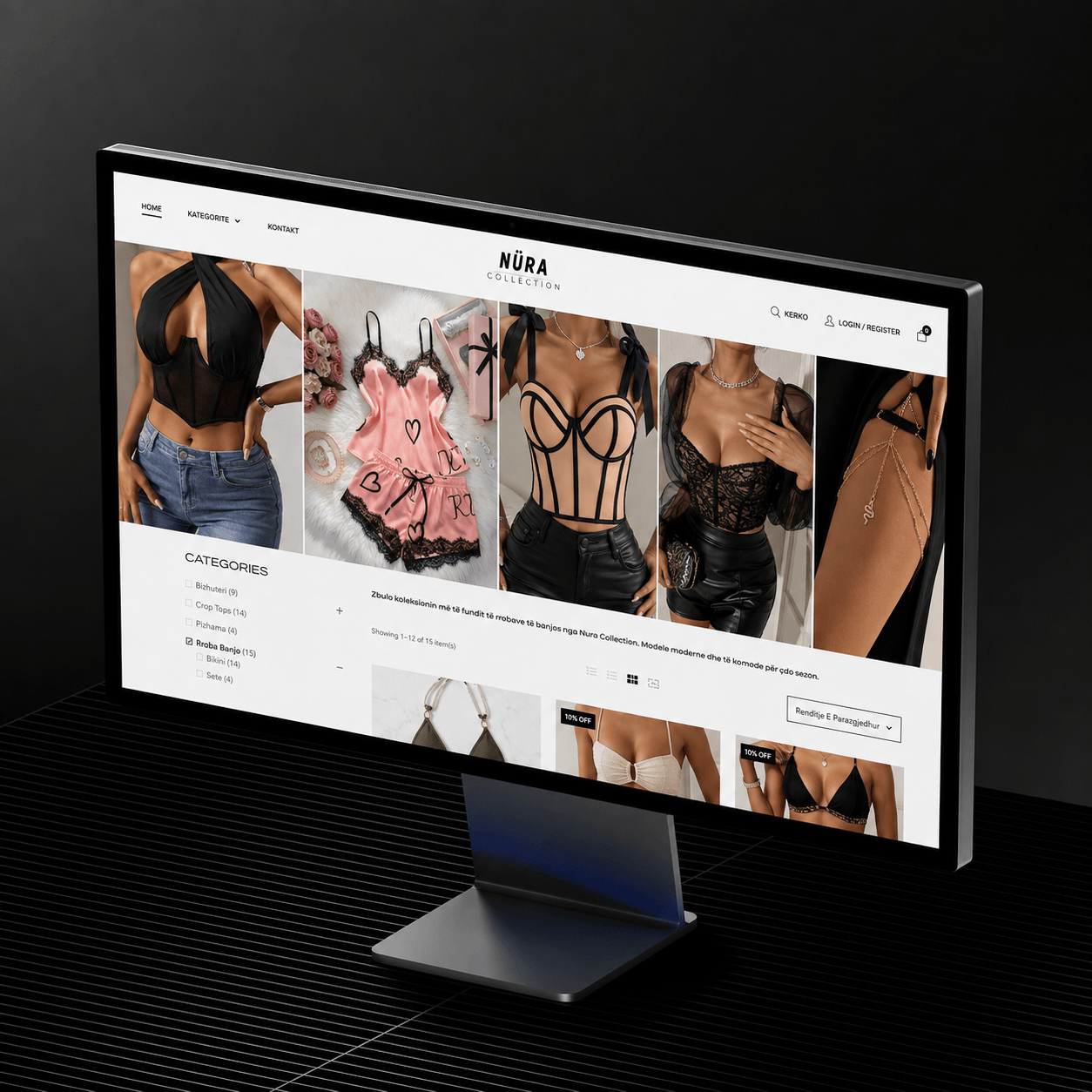 NuraCollection.al — projekt website nga Klaus Bejolli · Fashion · E-commerce